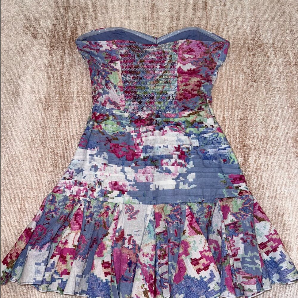 Hemant & Nandita Strapless Printed Mini Dress Siz… - image 2